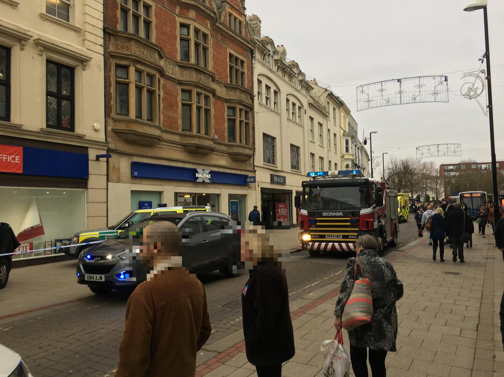 The scene of the incident in South Street, Worthing