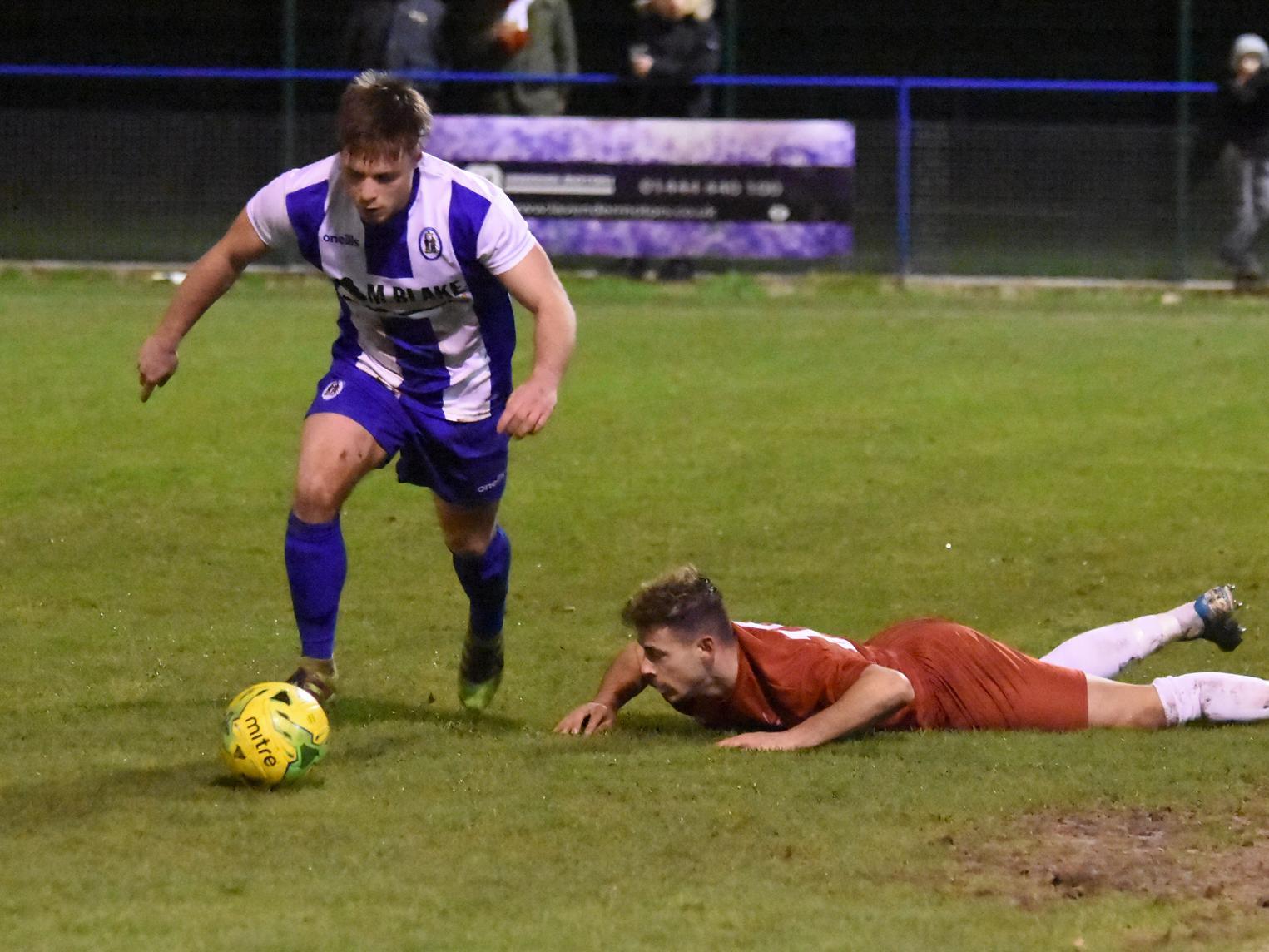 Tom Summerfield leaves a defender on the ground.