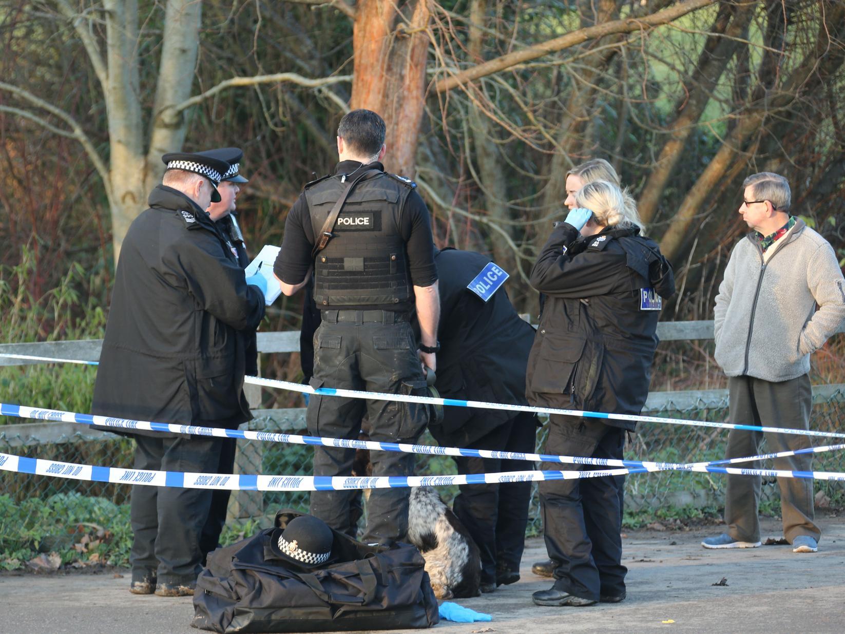 The scene of the incident in Horsham Park