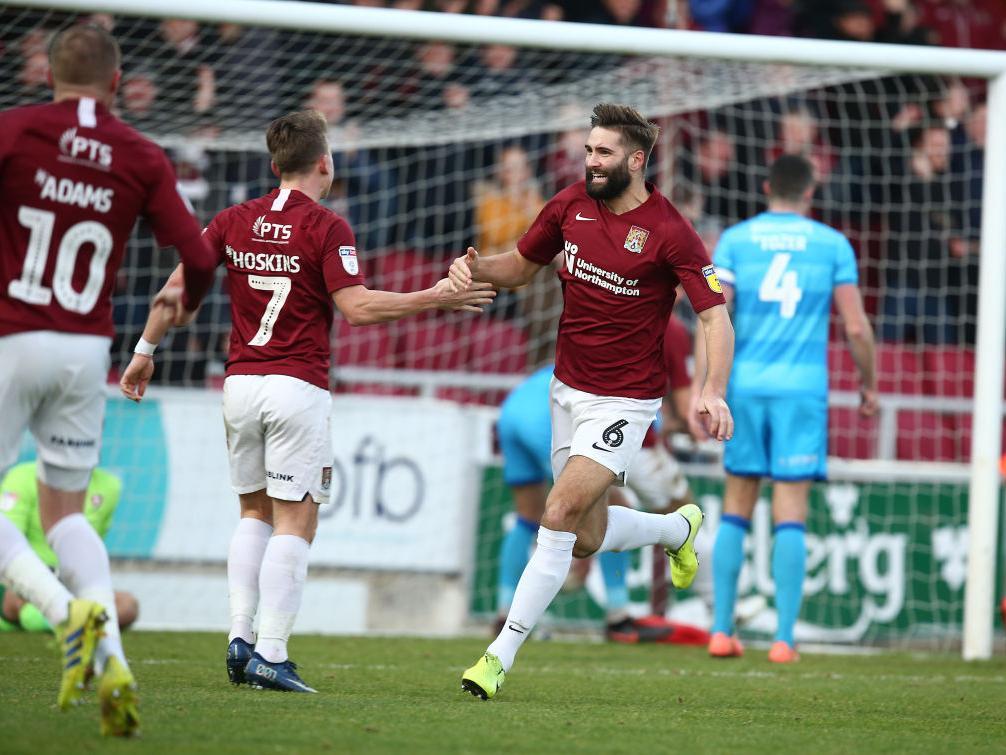 Heavily involved in the game's two key moments. Perhaps a little fortunate not to see red when clumsily bringing down Lloyd, but right place right time to make amends and earn Cobblers a point with his fifth of the season... 7