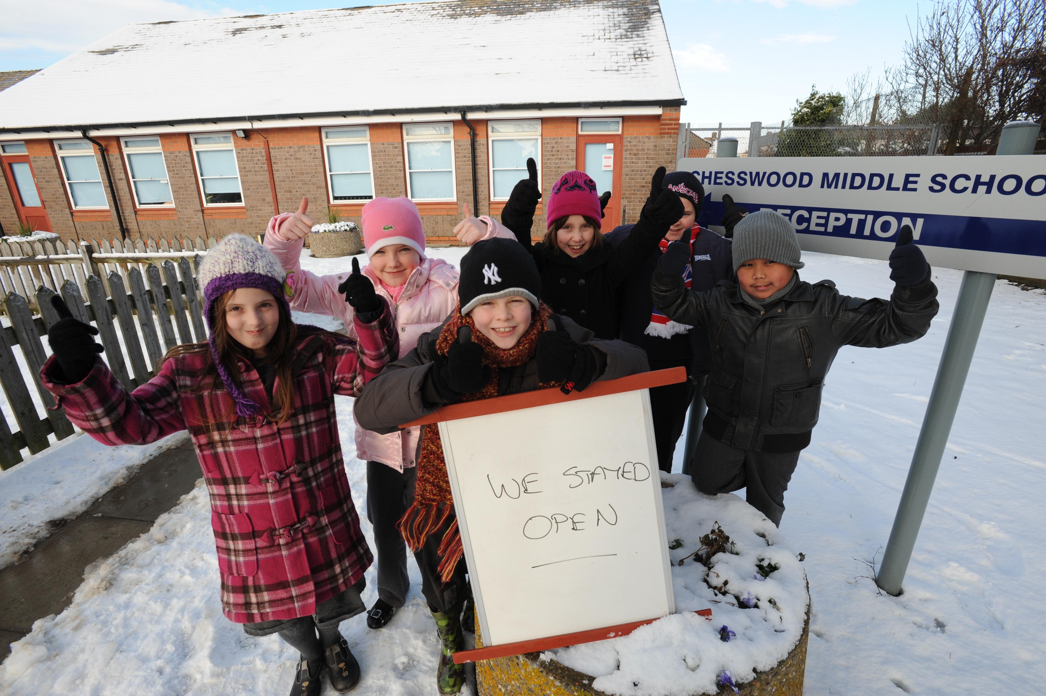 Chesswood School in Worthing stayed open during the snow, earning a thumbs up from pupils. Photo: Stephen Goodger