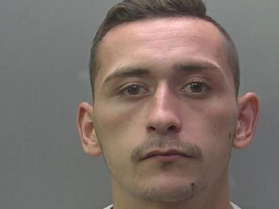 Dominik Jasinski, 22, committed three burglaries in 24 hours and was jailed for two and a half years.