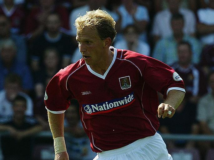 The midfielder was a regular for the Cobblers throughout the season. Played exactly 100 times for the club before retiring in 2006.