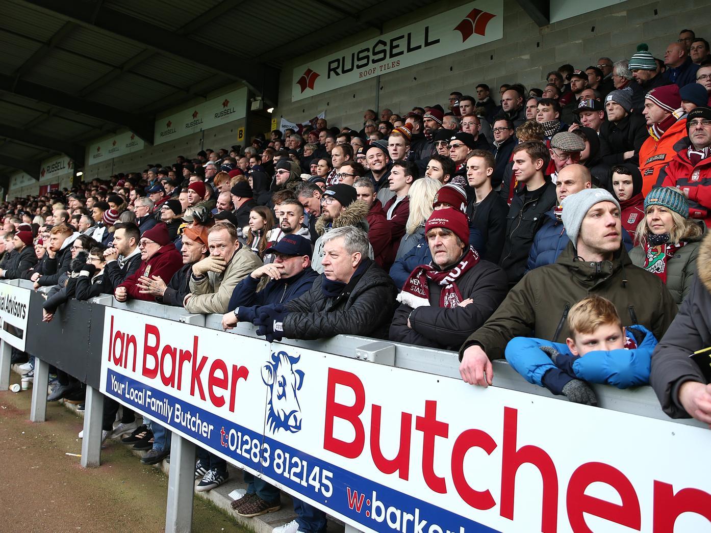 Cobblers fans at Burton (Pictures: Pete Norton)