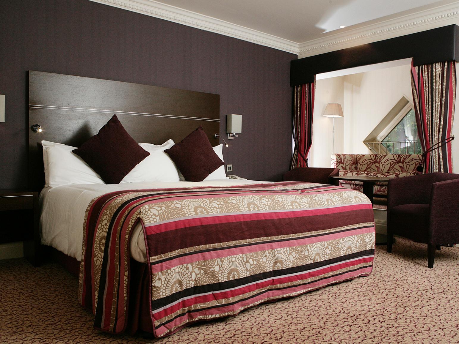 A deluxe double room.