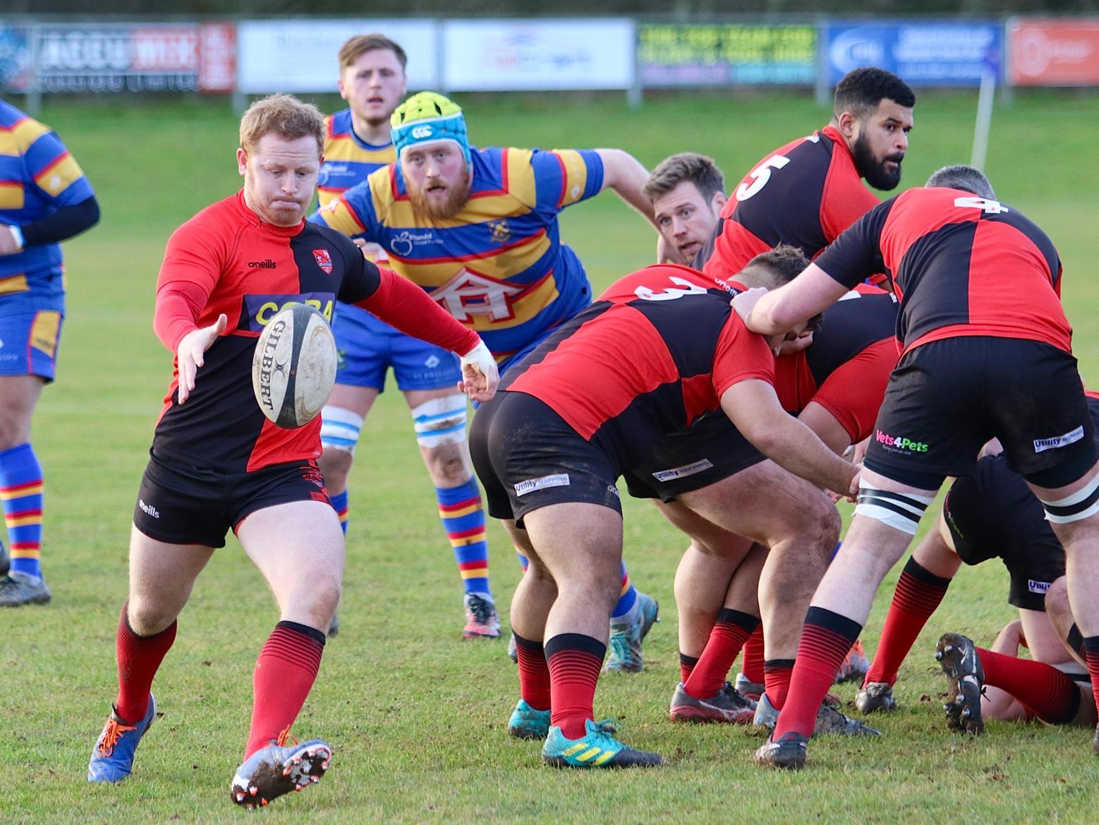 Huw Thomas in action for Newbold in Saturday's win