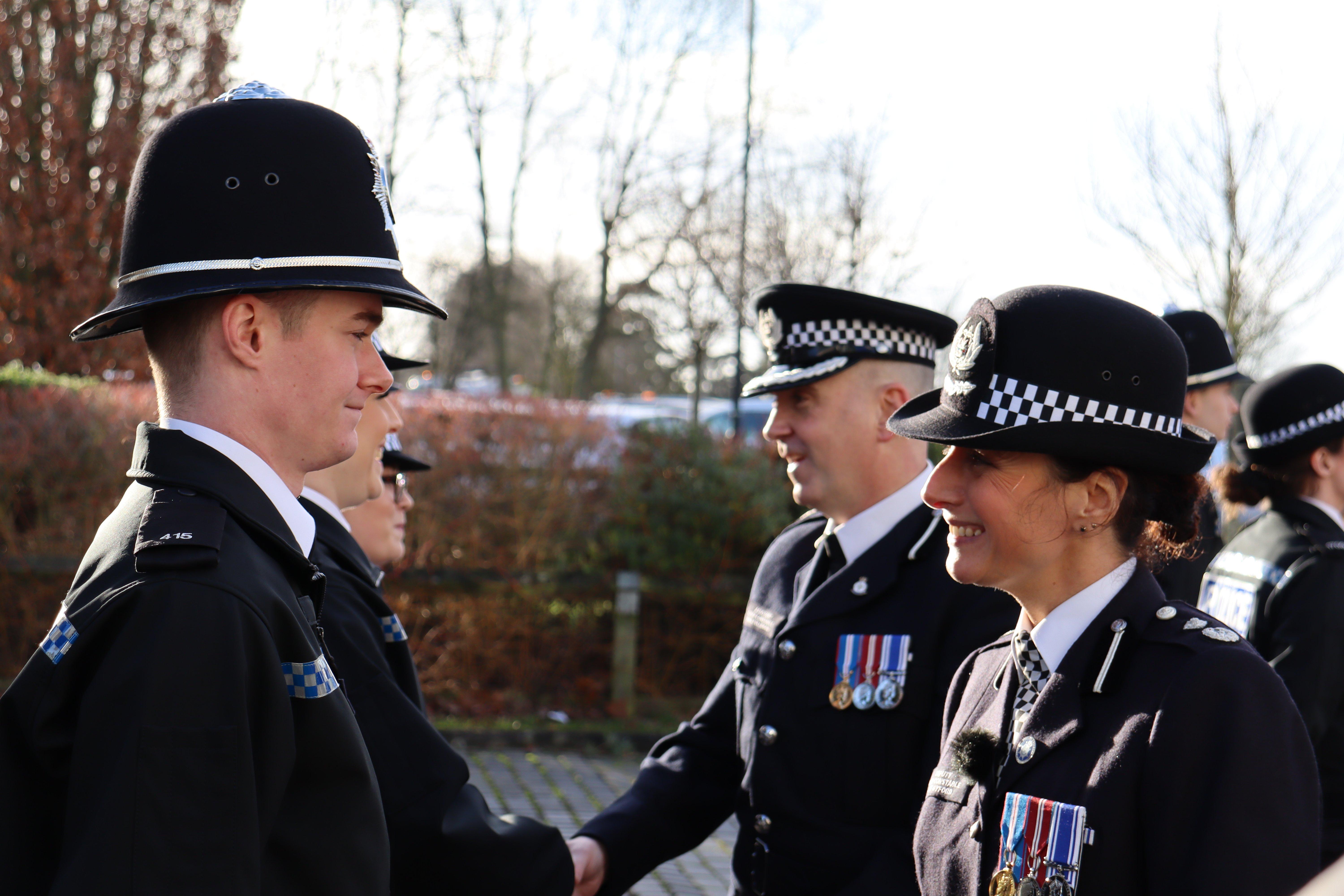 New officers are welcomed to the force