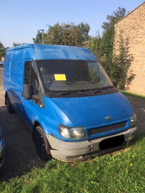 On or before 27/8/19 abandoned a vehicle on Watergall, Peterborough