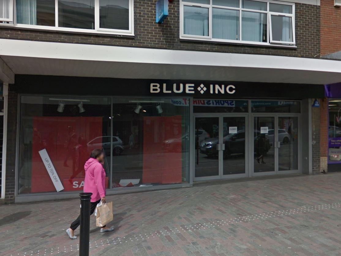 Blue Inc on Abington Street closed in February 2019, but charity shop Barnado's has moved in since. Photo: Google