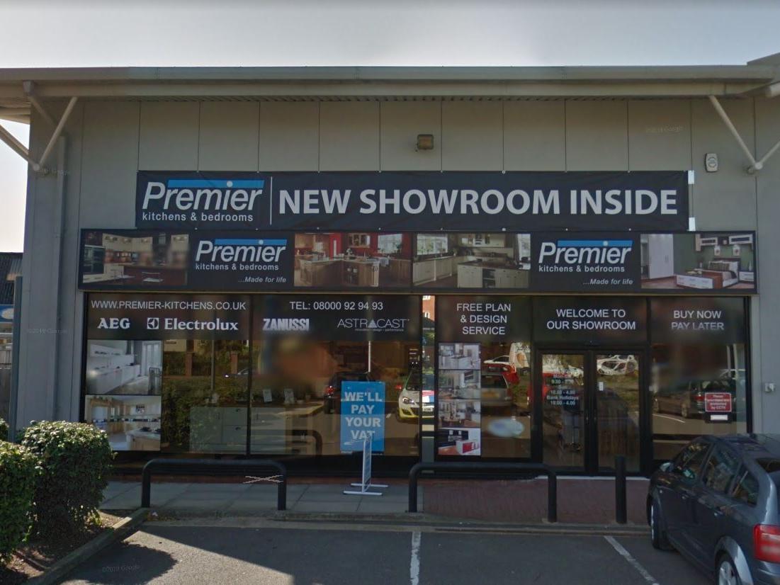 The Premier Kitchens and Bathrooms showroom at Becket Retail Park on St James' Mill Road shut in November 2019 after the company went bust. Photo: Google