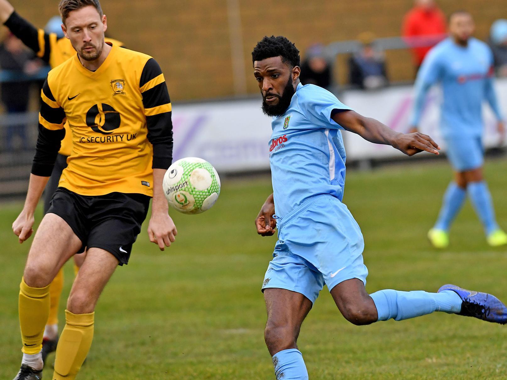Liam Francis scored Rugby Town's opening goal