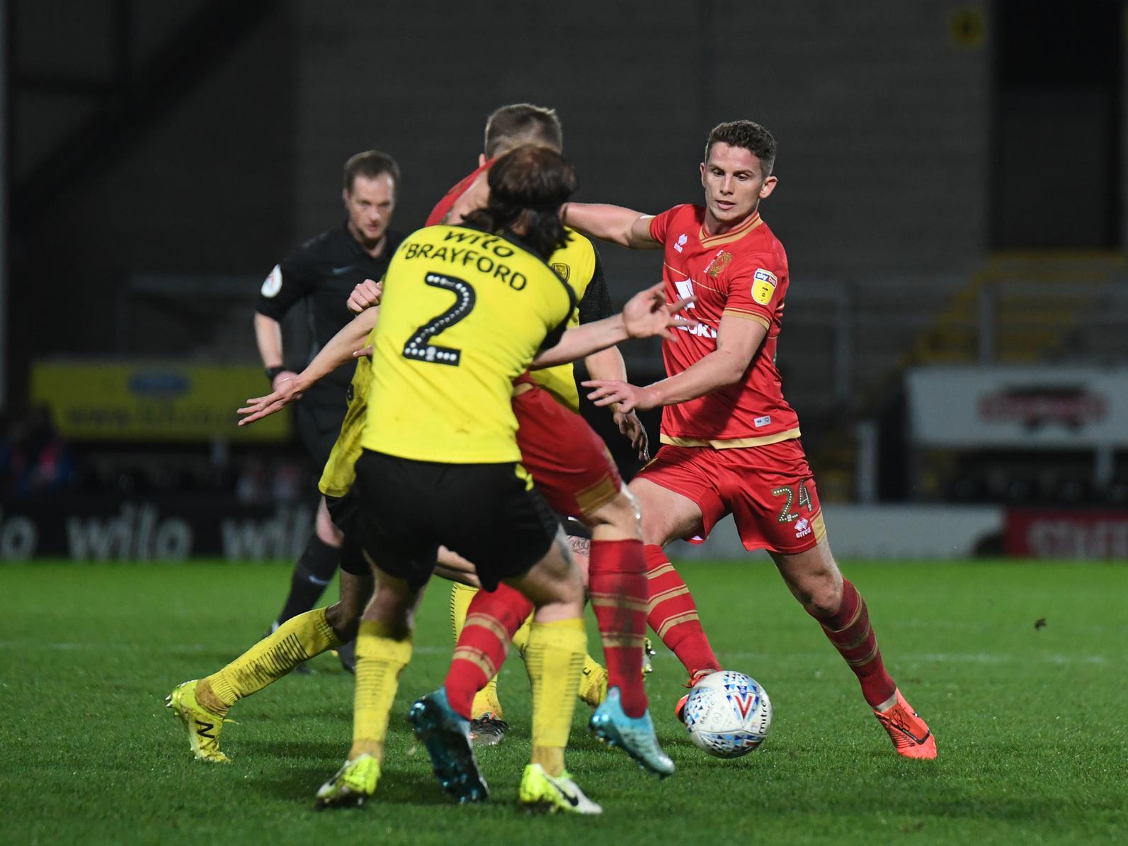 Sat deeper, almost as a third centre back, in the first half but was given much more freedom in the second half as Burton stood off.
