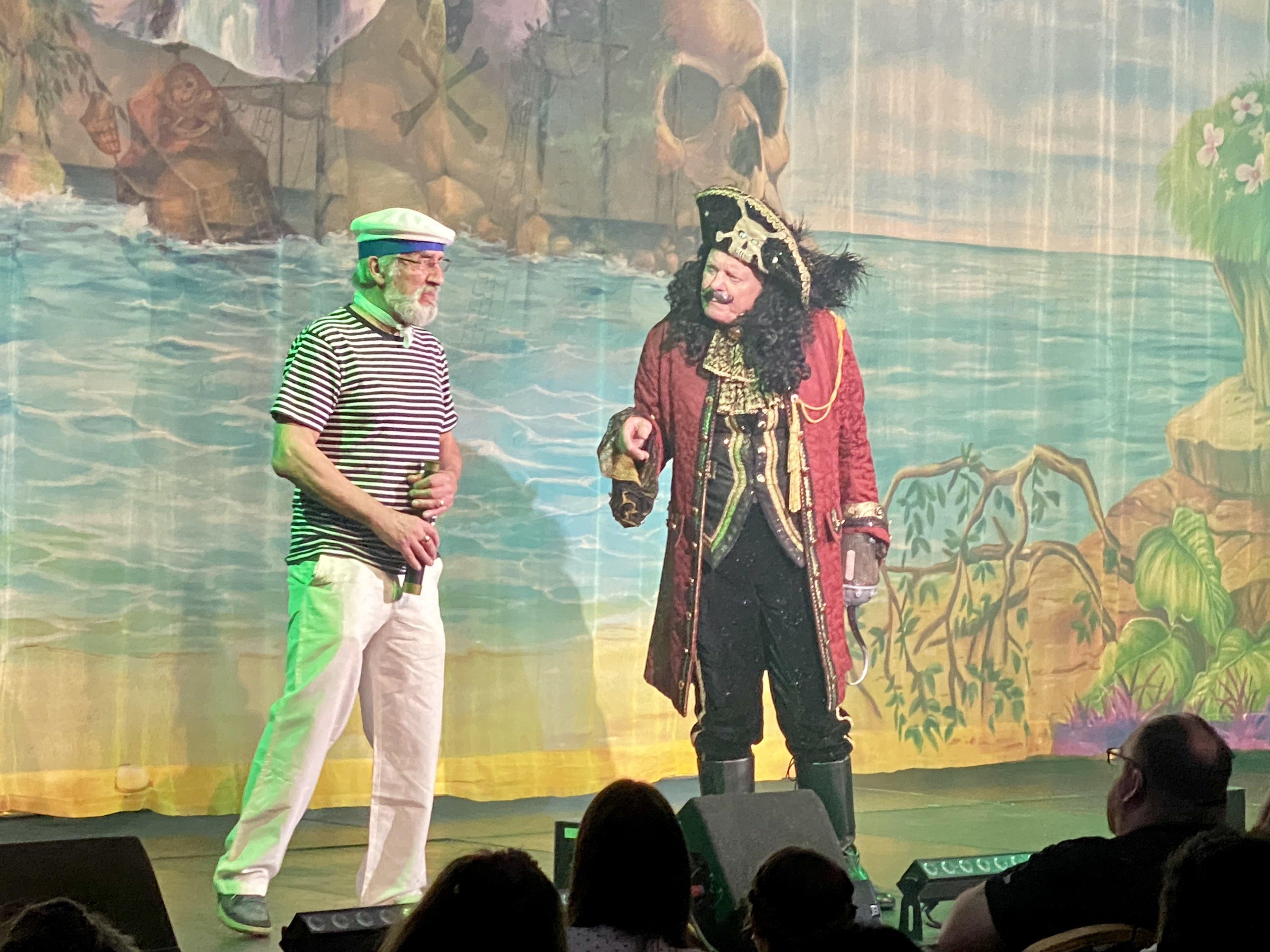 Hook and Smee onstage