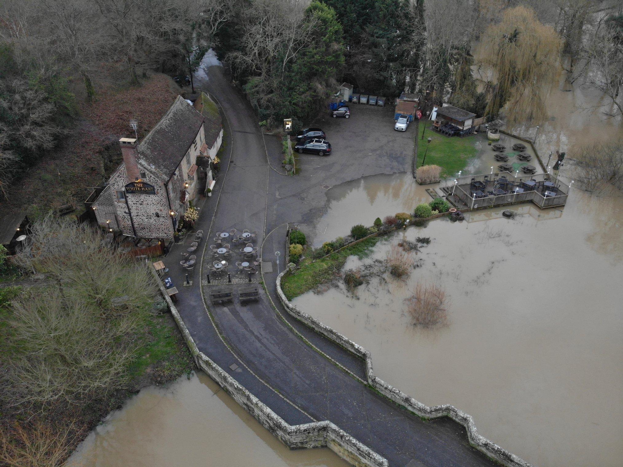 Flooding in Pulborough. Photo by Darren Hyde of Billingshurst Recovery