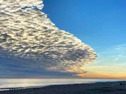 Clouds over the seafront at sunset. Picture: Rachael Davis