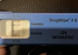 Driver failed a roadside drug swab showing positive for cocaine