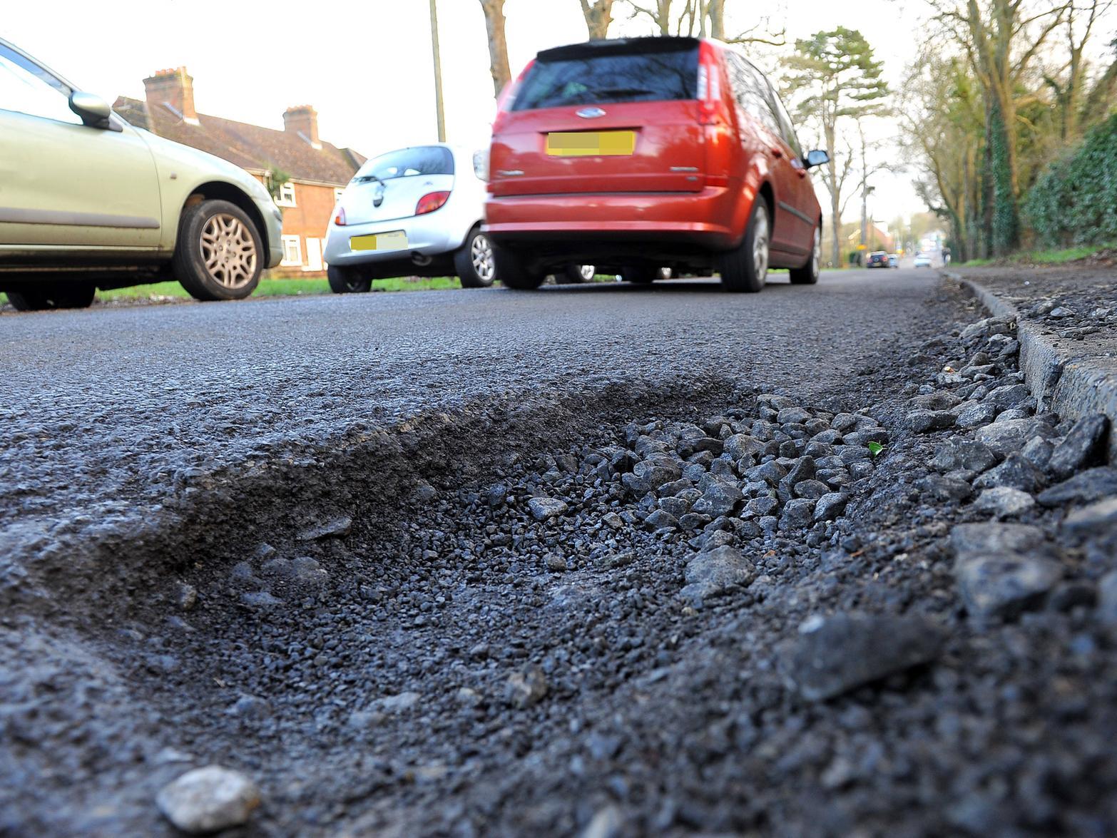 Cants Lane, Burgess Hill - officially voted the worst pothole in Mid Sussex by our readers.