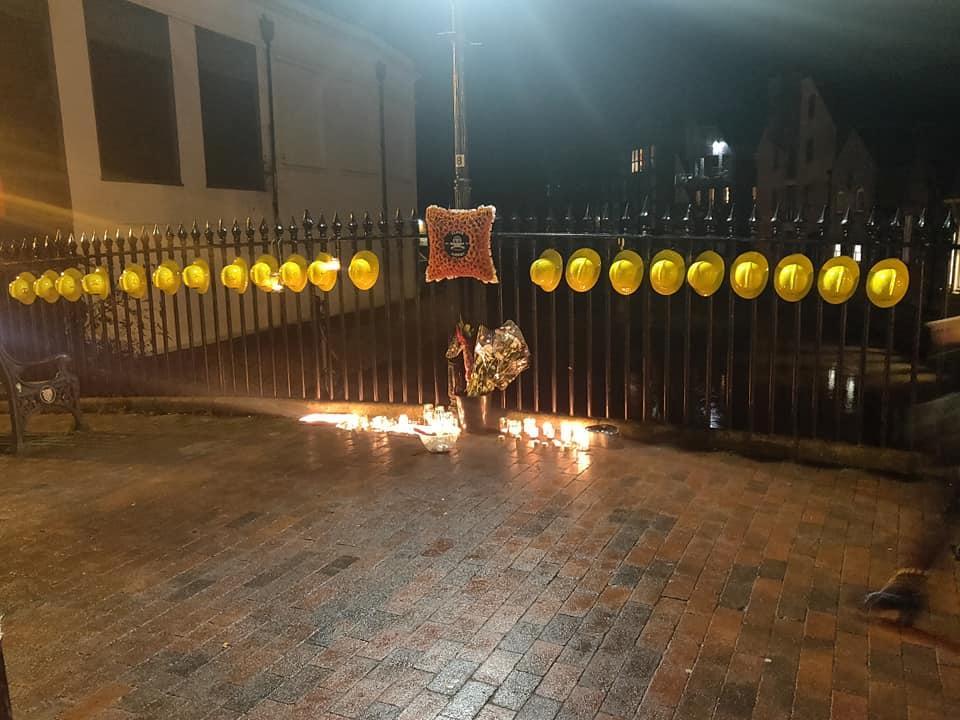 Vigil held in Lewes for firefighter Anthony Knott who was tragically found dead after going missing in the town