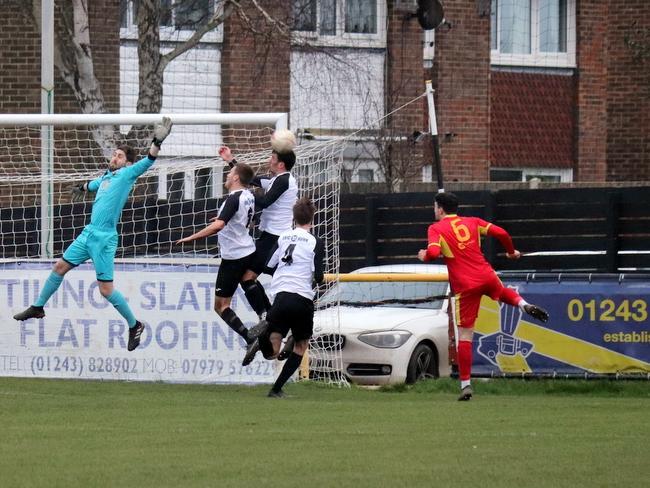Pagham take on Newhaven at Nyetimber Lane / Picture: Roger Smith