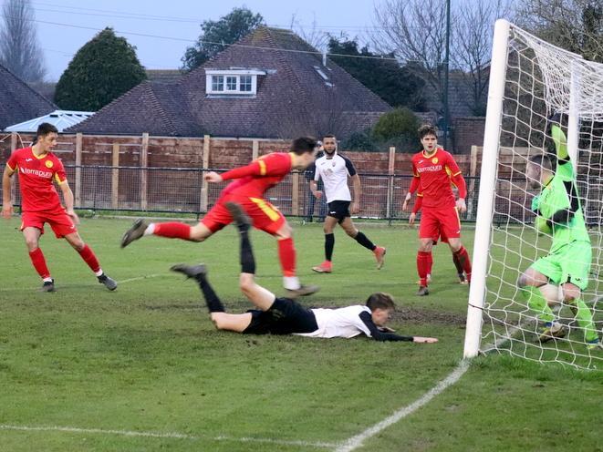 Pagham take on Newhaven at Nyetimber Lane / Picture: Roger Smith