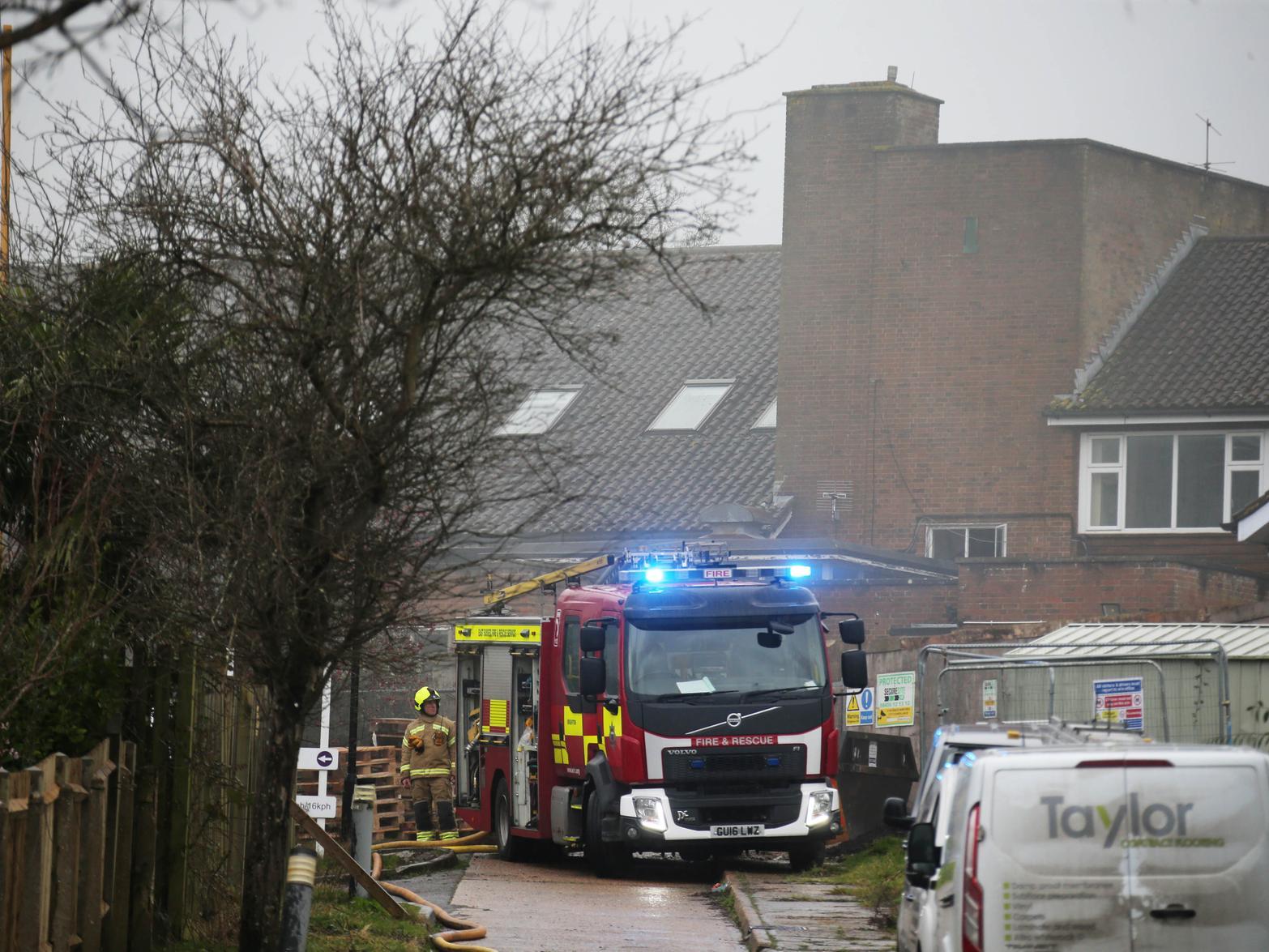 Fire at Haywards Heath college in Harlands Road