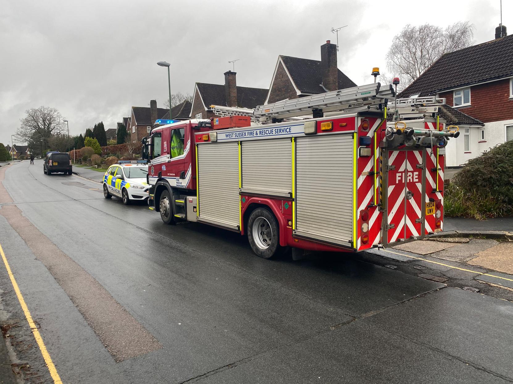 Fire at Haywards Heath college in Harlands Road