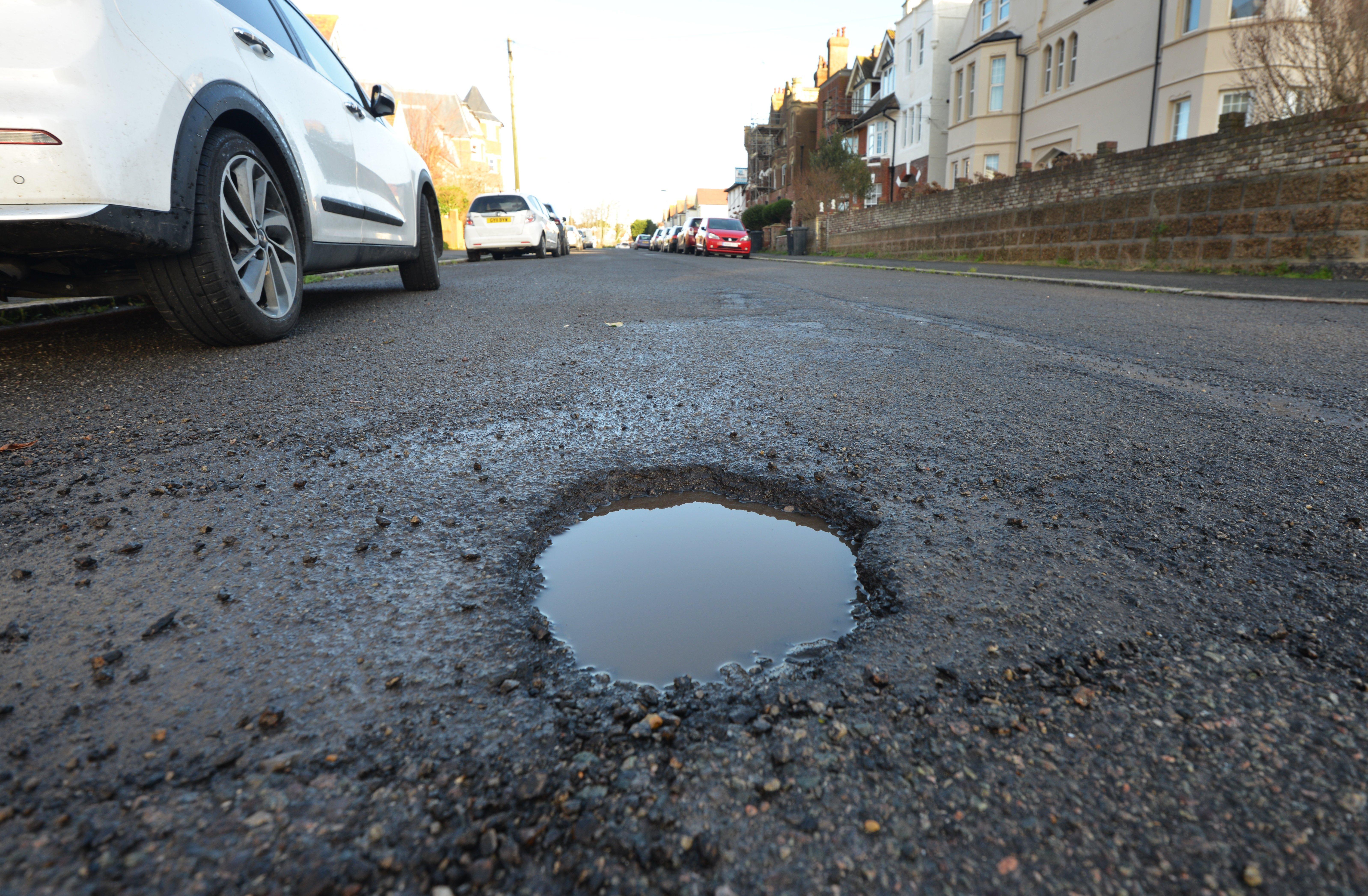 Potholes in Bexhill: Dorset Road South SUS-200128-103927001