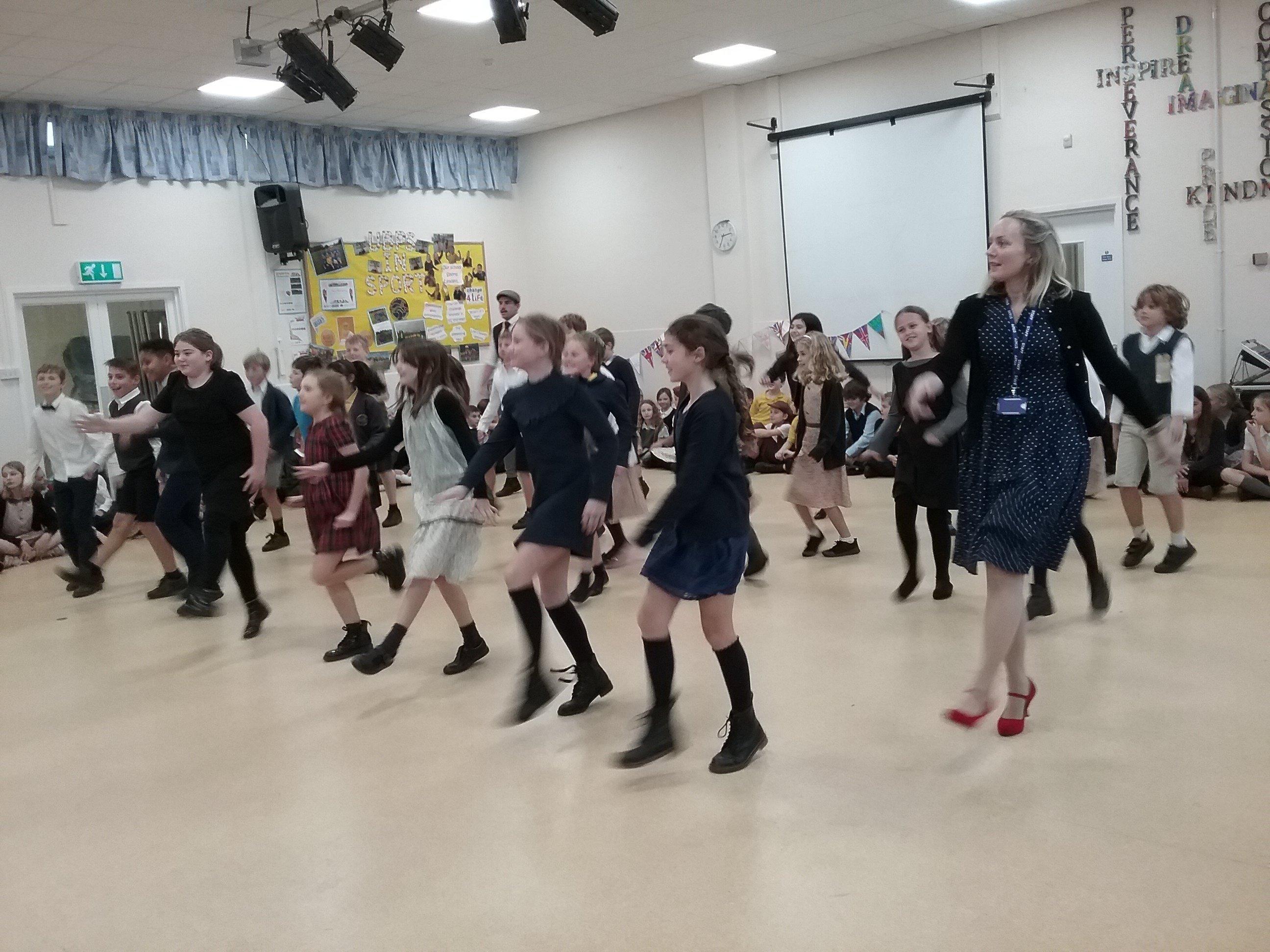 Upper Beeding Primary School children performed a dance at their VE Day celebrations SUS-200129-103754001
