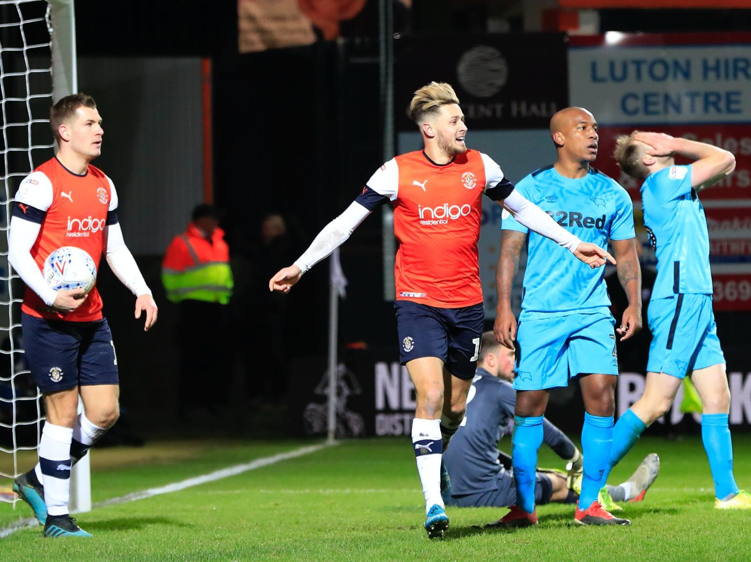 Pace was a real outlet for Luton and troubled the visiting defence all evening. Denied by Hamer three times, but kept on making the runs, and when found by Tunnicliffe, his cross was turned in Bogle to win it.