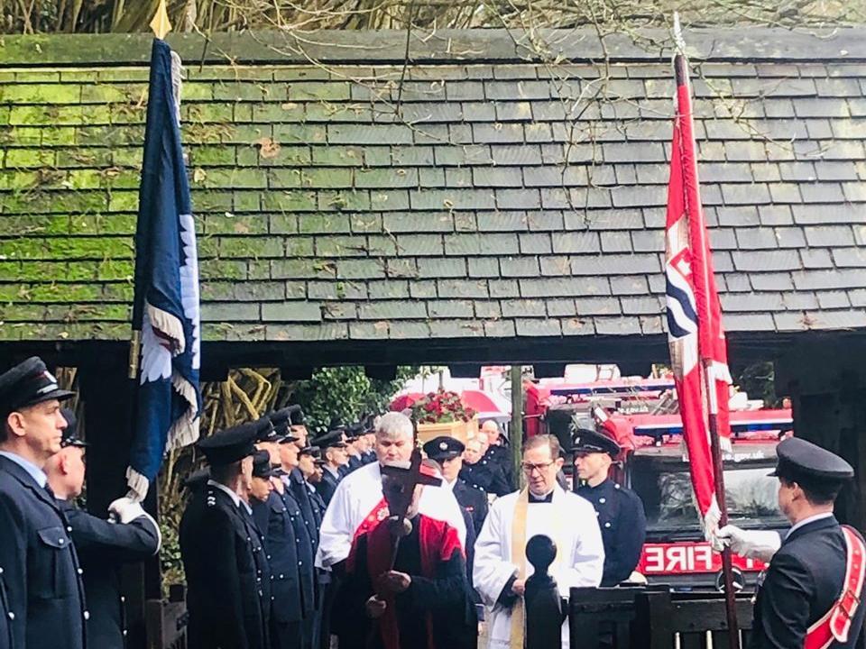 Funeral for firefighter Anthony Knott who was tragically found dead in the River Ouse at Newhaven after going missing in Lewes