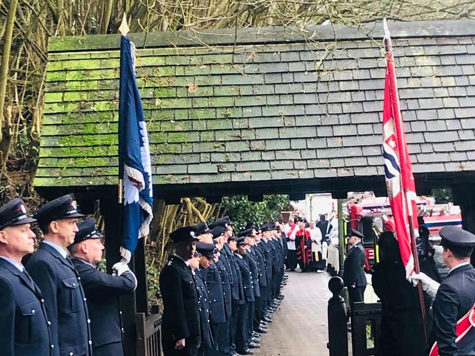 Funeral for firefighter Anthony Knott who was tragically found dead in the River Ouse at Newhaven after going missing in Lewes