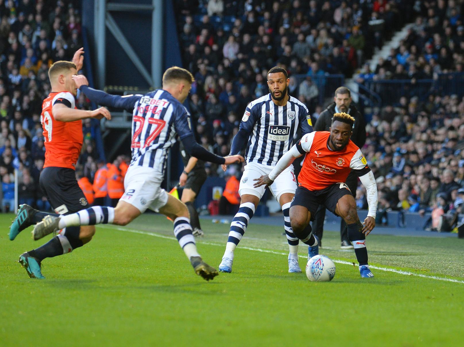 Luton were beaten 2-0 by West Bromwich Albion on Saturday