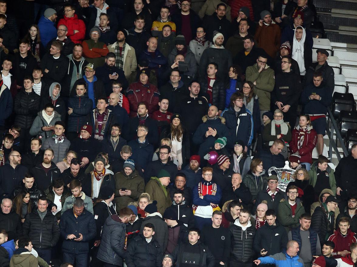 The Cobblers supporters backed their team from start to finish