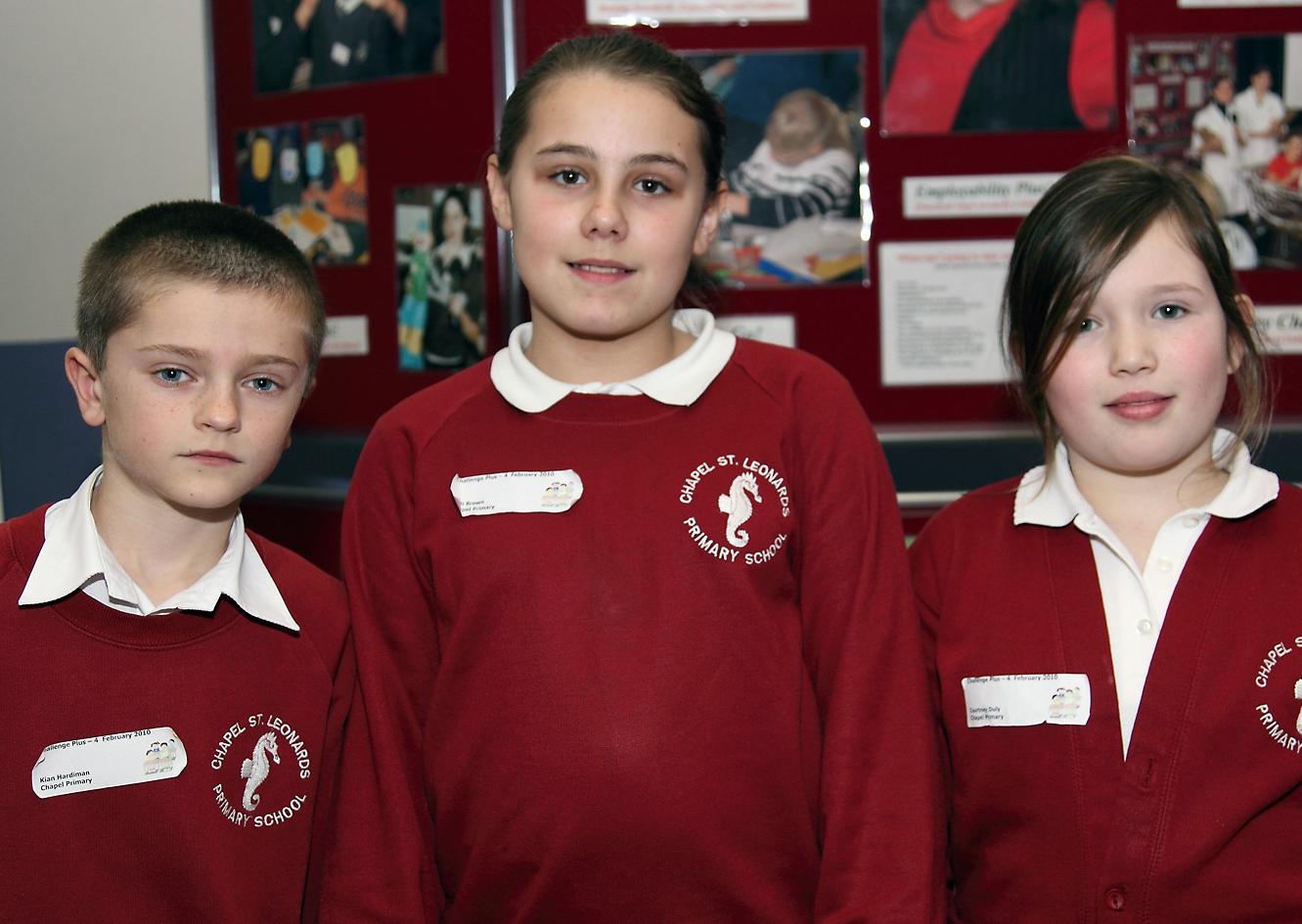 Pictured (from left) Kian Hardiman, Suzi Brown and Courtney Duly.