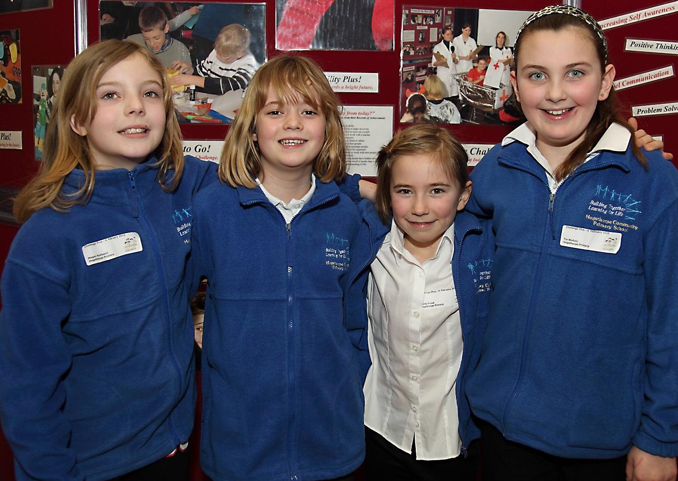 Pictured (from left) Megan Rothwell, Isla Burgess, Emily Proud and Tia Walton.