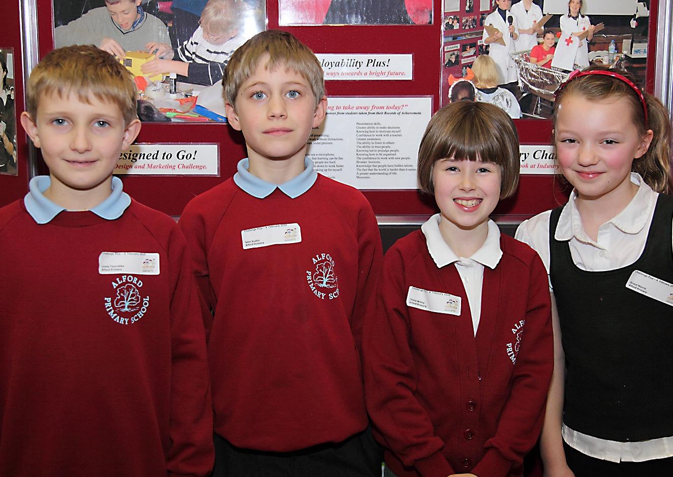 Pictured (from left) Lewis Thorndike, Samuel Austin, Olivia Willey and Grace Morris.