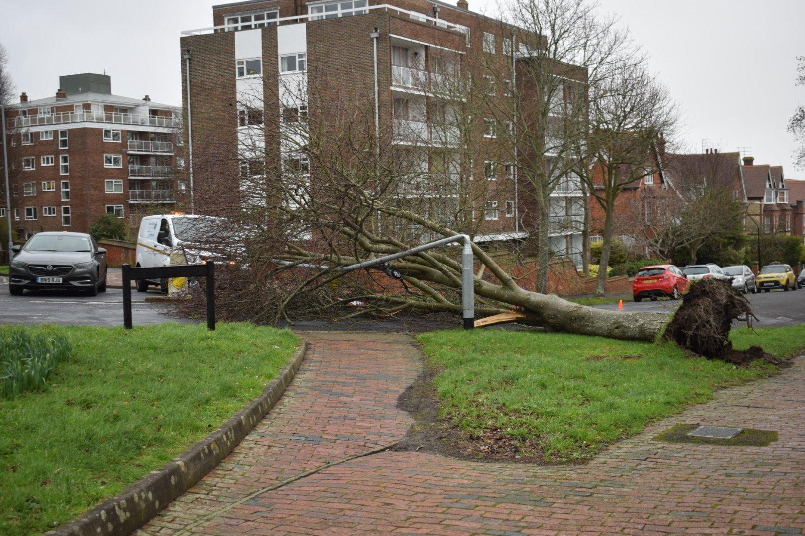 The scenes in Carlisle Road caused by Storm Ciara - Photo by Dan Jessup SUS-200902-123928001