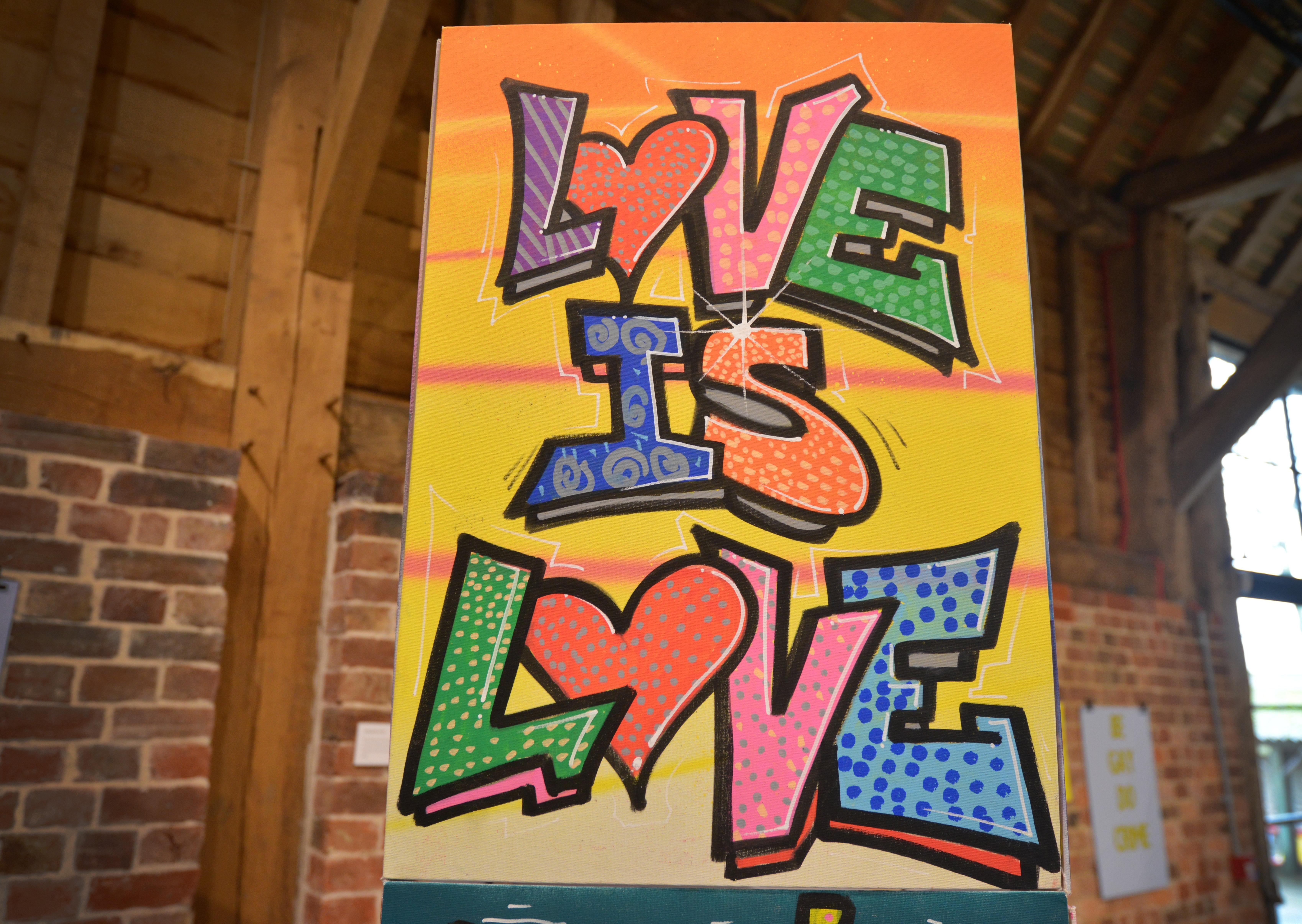 Art at the LGBT+ EQUALS ME exhibition at Charleston, in Firle. Photograph: Justin Lycett/ SUS-200802-121125001