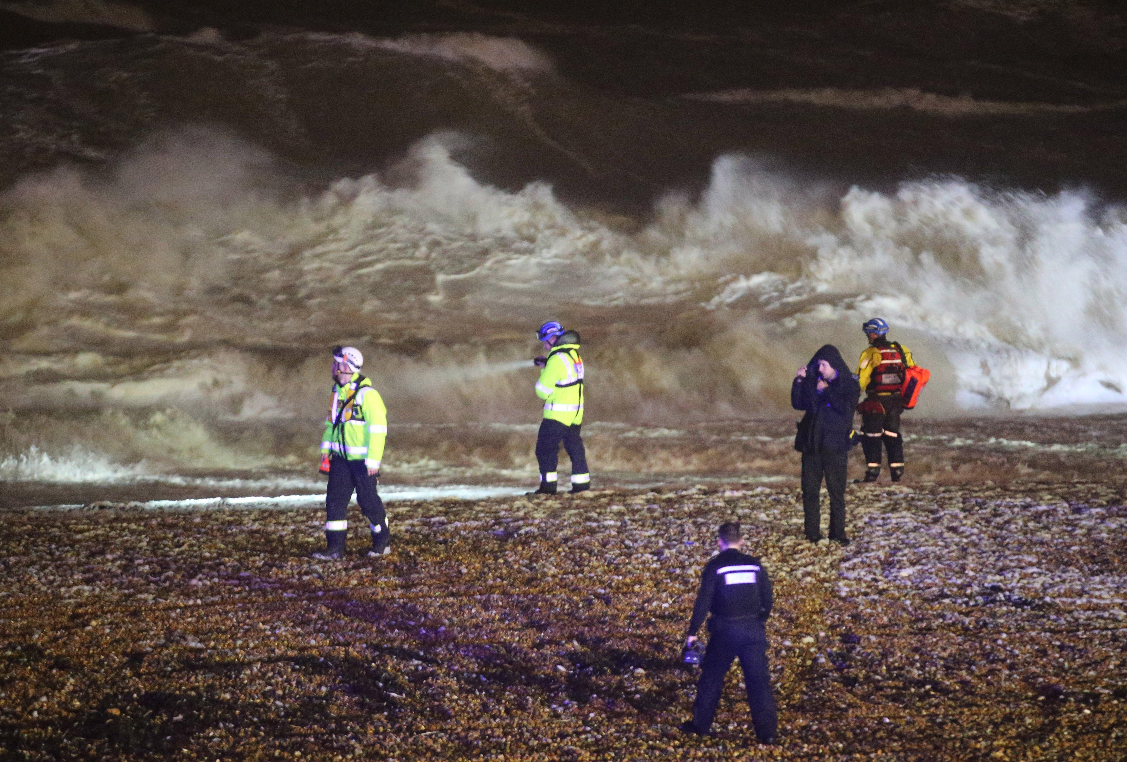 The emergency services conducted a huge sea search amid Storm Dennis SUS-200216-092549001