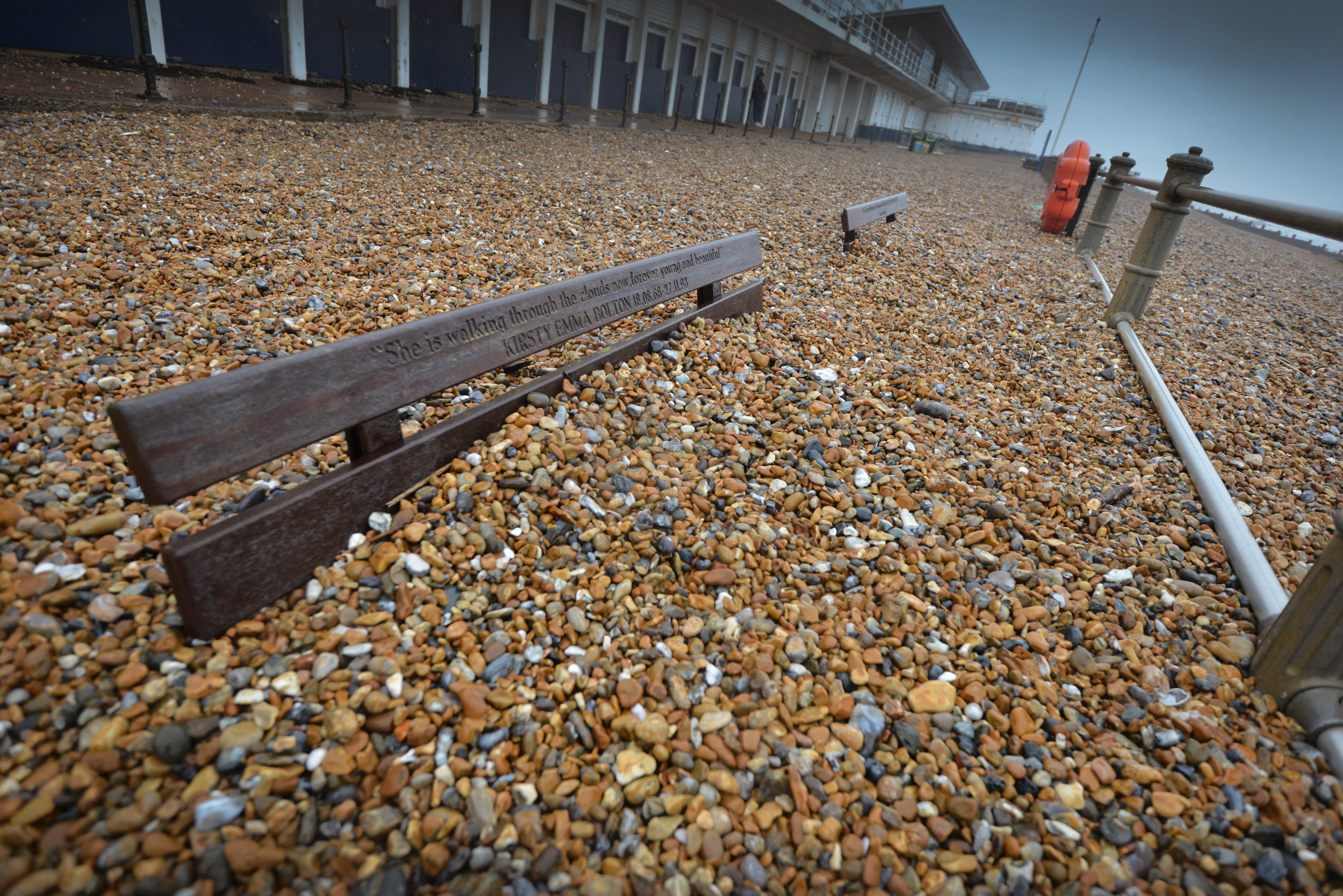 Shingle from Marina Beach covering the promanade, St Leonards, after the recent high winds. SUS-200216-104256001