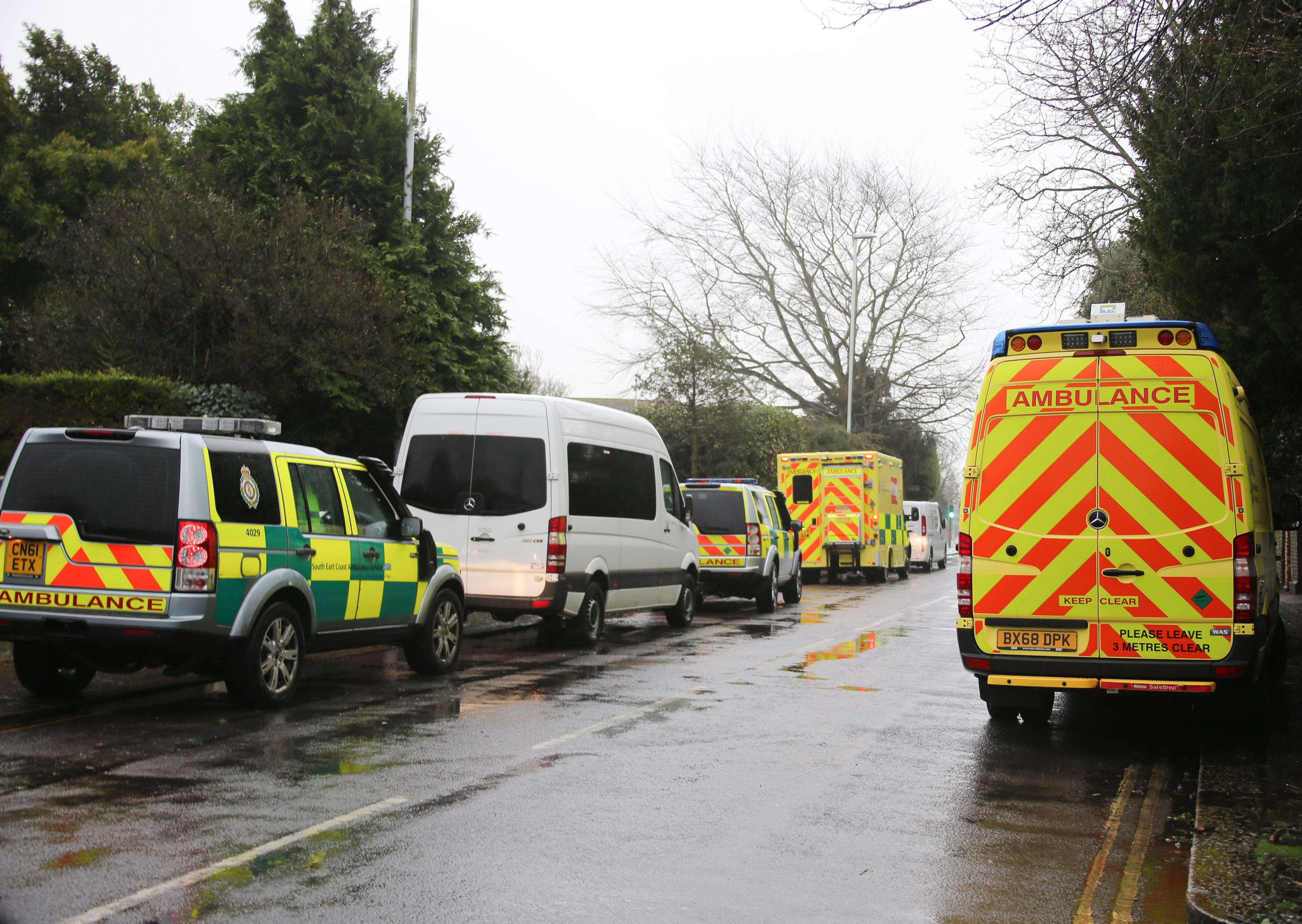 Ambulance crews respond to an incident at Kingswood Nursing Home, Heene Road, Worthing