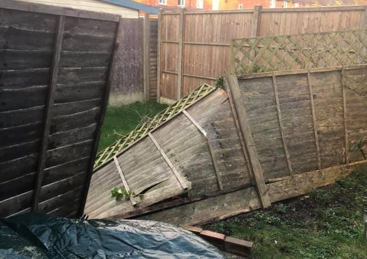 This fence caved in in Horsham SUS-200216-143657001
