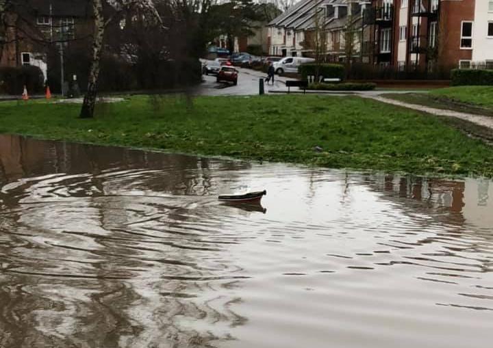 Hanbury Lane in Haywards Heath had major flooding SUS-200216-162743001