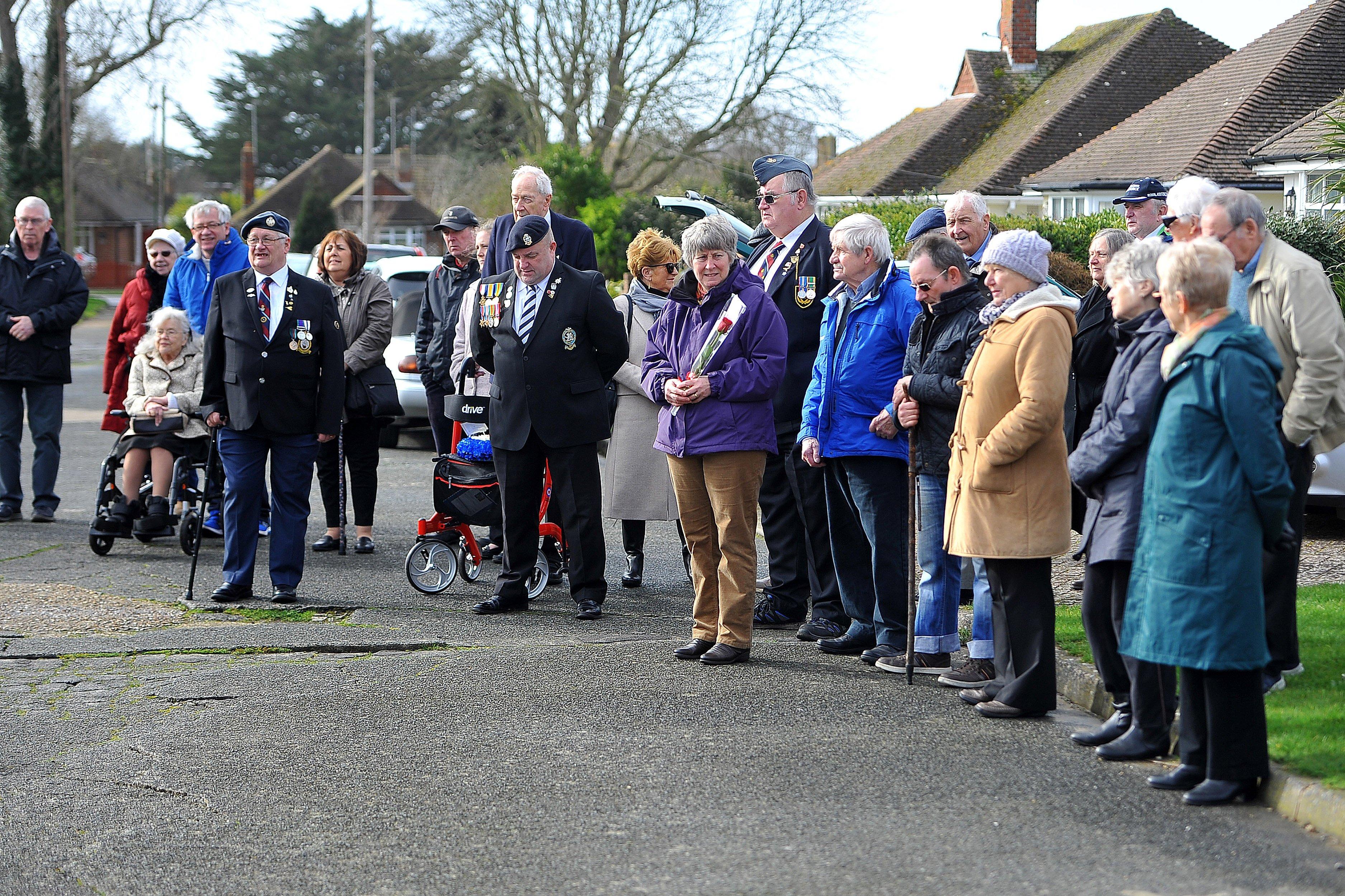 Service to mark the 75th anniversary of Rustington's only wartime plane crash and the 10th anniversary of the Chaucery Memorial in Chaucer Avenue. Pictures: Steve Robards SR20021702