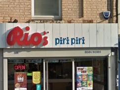 Rio's Piri Piri was visited on October 2, 2018 when inspectors awarded the business a five-star food hygiene rating. Photo: Google Maps.