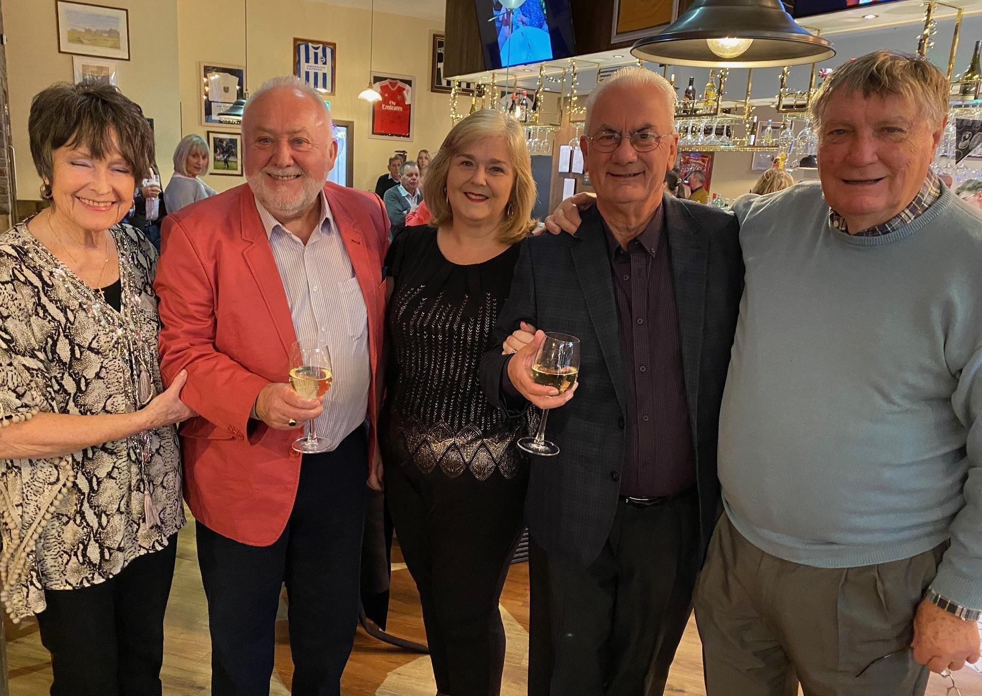 Eastbourne restaurant owner Colin Taylor celebrates his 80th birthday at Taylor's Sports Bar in the Beacon Centre. SUS-200219-140920001
