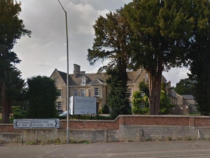 Barton Hall in Kettering is also in the AA's food guide. Photo: Google Maps.