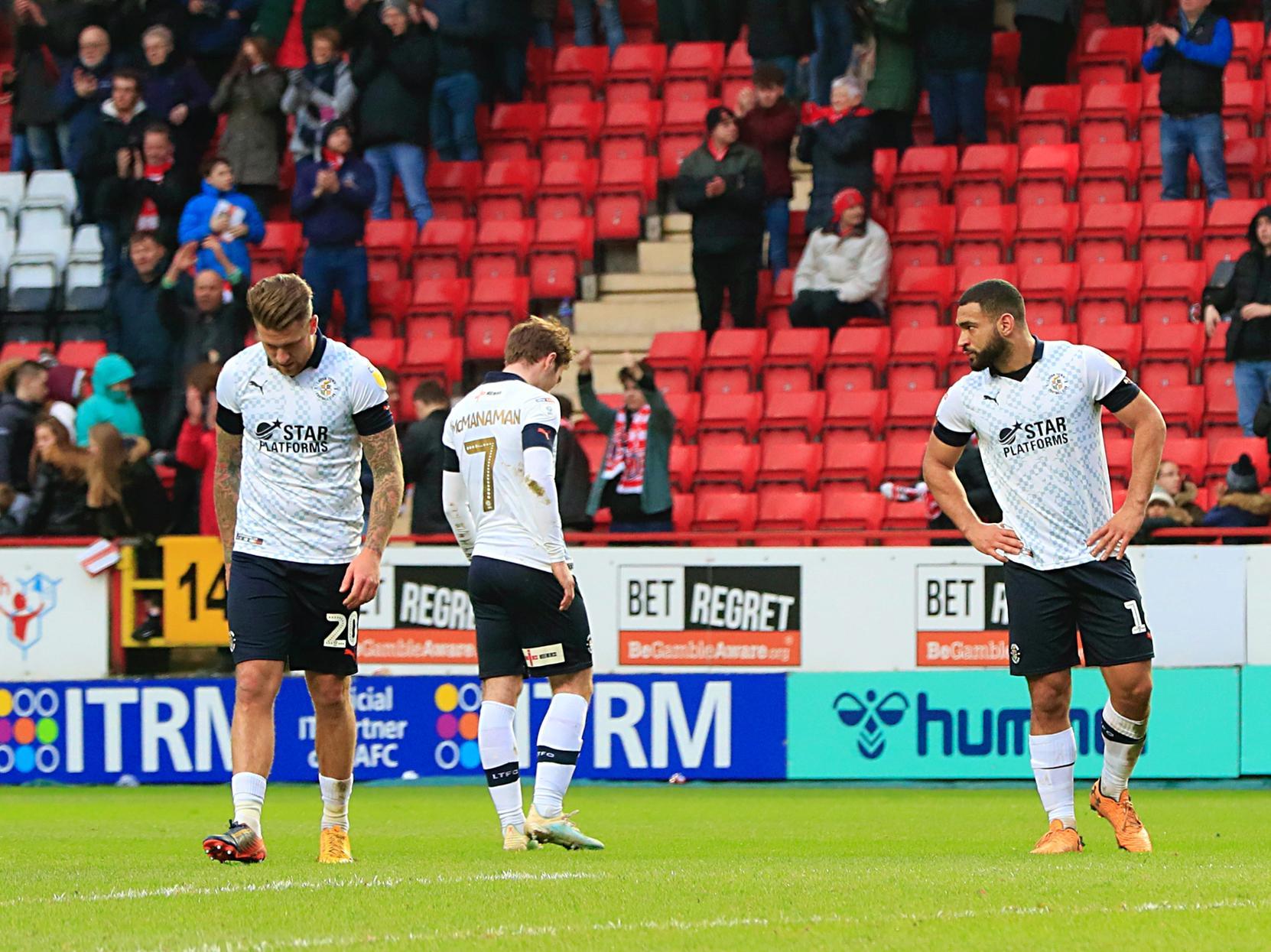 Luton are left to reflect on yet another defeat, losing 3-1 at Charlton on Saturday