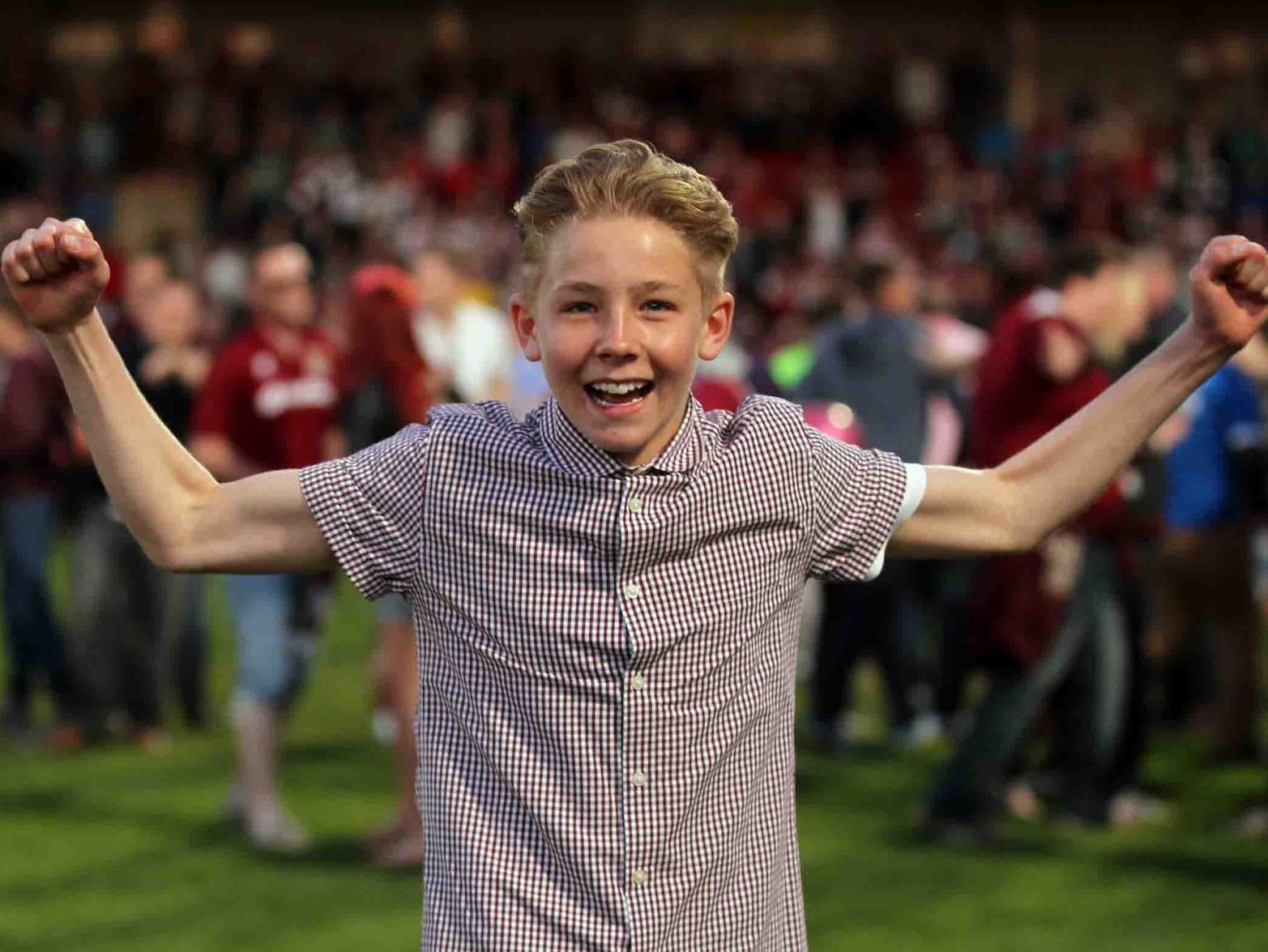 This young supporter certainly enjoyed the Cobblers' win over Cheltenham