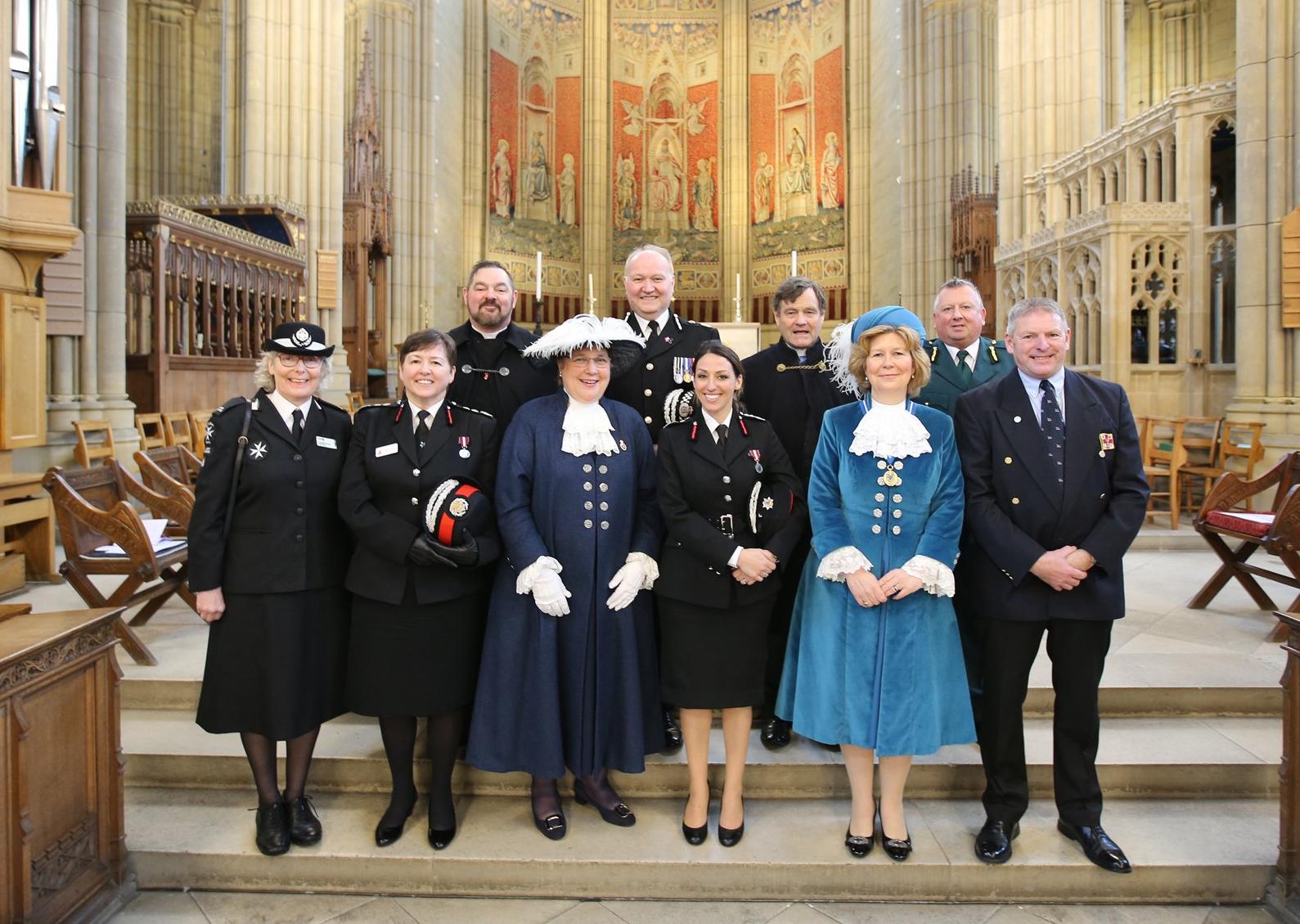 More than 400 emergency services staff came together today for the Blue Light Service at Lancing College Chapel